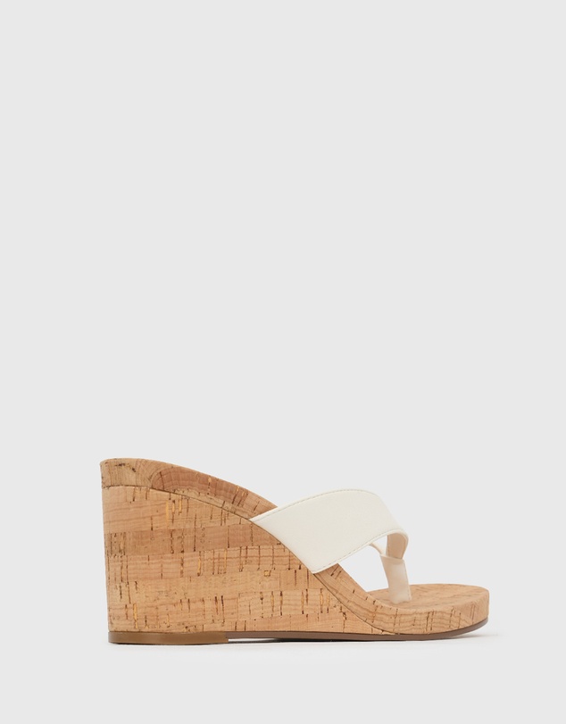 Betts - Wider Fit Sable 2 Thong Wedge Casual Sandals