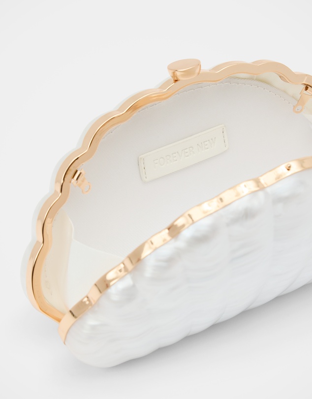 Forever New - Ingrid Pearl Shell Hardcase Clutch Bag