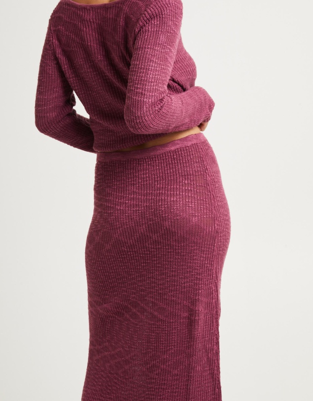 Subtitled - Paige Boucle Knit Maxi Skirt