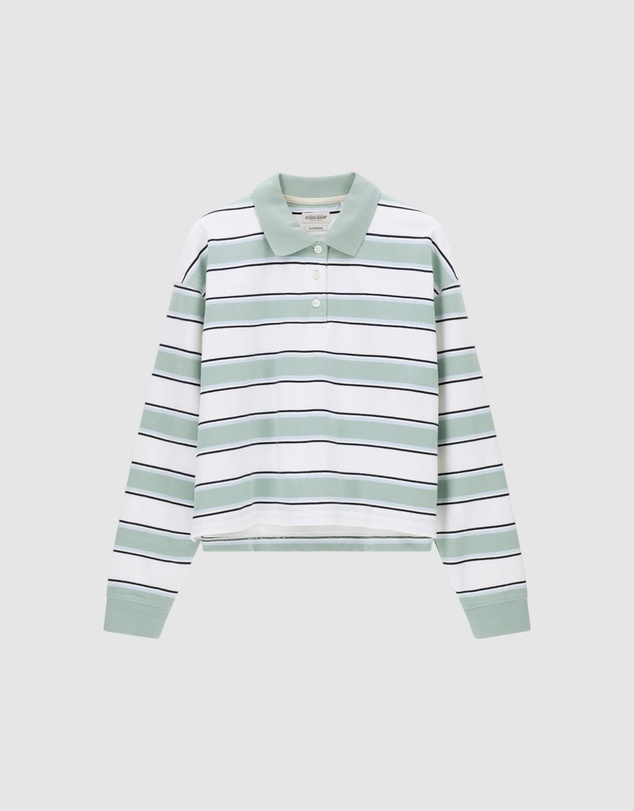 GUESS Jeans - GUESS JEANS Oversized Cropped Polo Shirt