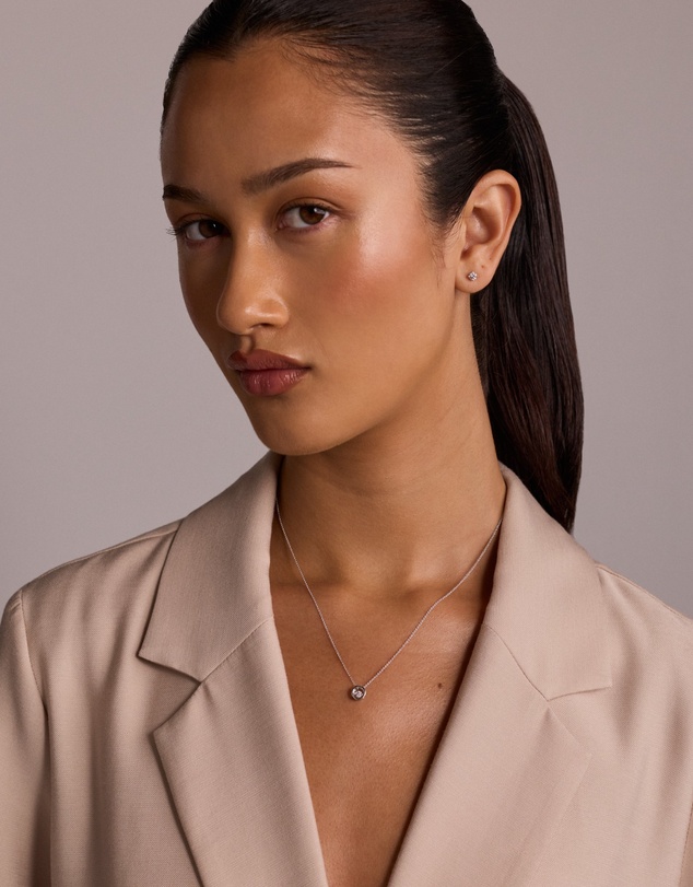 Michael Hill - Lume Lab Round Pendant with 0.10 Carat TW of Laboratory-Grown Diamonds in Sterling Silver