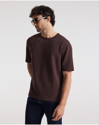 Calibre - Loose Fit Crinkle T-shirt Bourbon