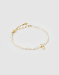 Miz Casa and Co - Pearl Letter F Bracelet