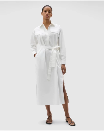 Oroton - Button Detail Shirt Dress