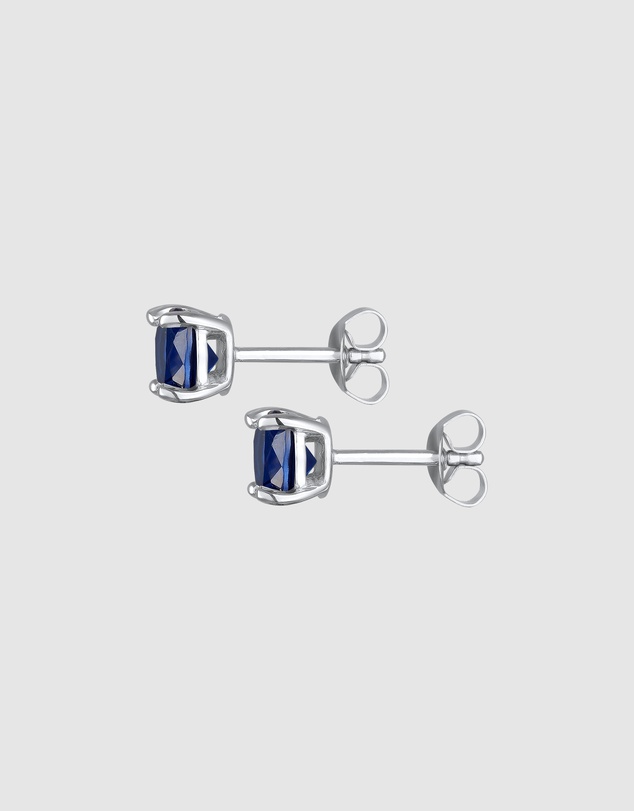 Kuzzoi - ICONIC EXCLUSIVE - Sapphire Stud Earrings in 925 Sterling Silver