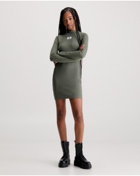 Calvin Klein Jeans - Slim Ribbed Long Sleeve Dress