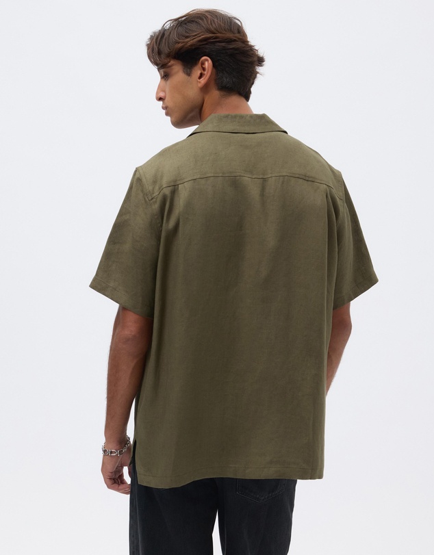 AERE - Kian Linen Camp Collar Shirt