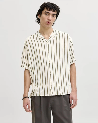 Jack & Jones - JJEJeff Resort Stripe Shirt SS