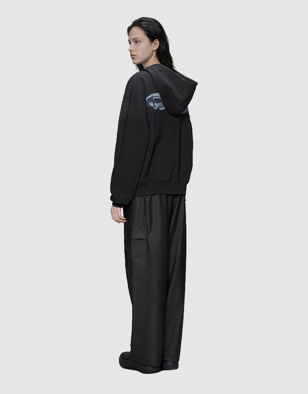 RAINS - Women's Classic Zip Hoodie Splash 3D Black