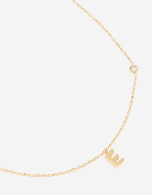 Lovisa - Waterproof Gold Plated Stainless Steel Letter E Dainty Pendant Necklace