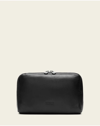 Republic of Florence - Primo Matt Black Toiletry Bag