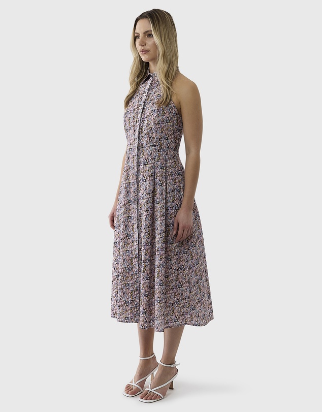 Farage - Liberty Halter Shirtdress