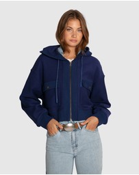 Belle & Bloom - Fireside Cropped Utility Zip Jacket