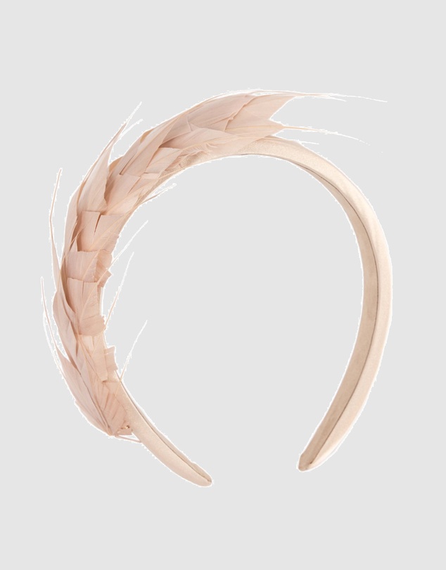 Max Alexander - Nude Feathers Racing Fascinator Headband