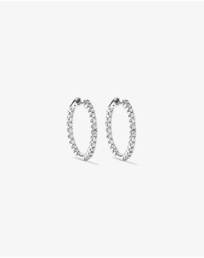 Michael Hill - 0.60 Carat TW Laboratory-Grown Diamond Hoop Earrings Set in 10kt White Gold