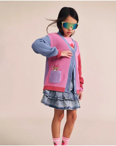 Huxbaby - Colour Block Huxette Cardigan - Babies-Kids