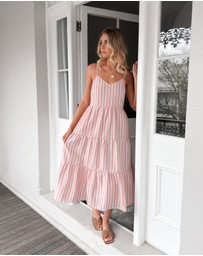 Esther & Co - Sona Dress - Pink Stripe