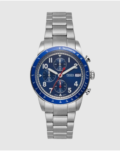 Fossil - Sport Tourer Silver Tone Chronograph Watch