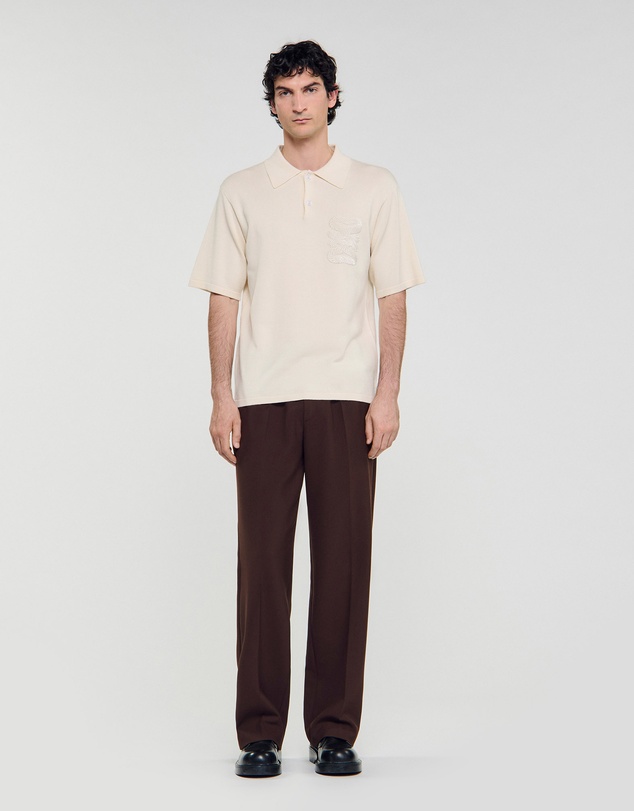 Sandro - Big 4S Rope Polo Sweater