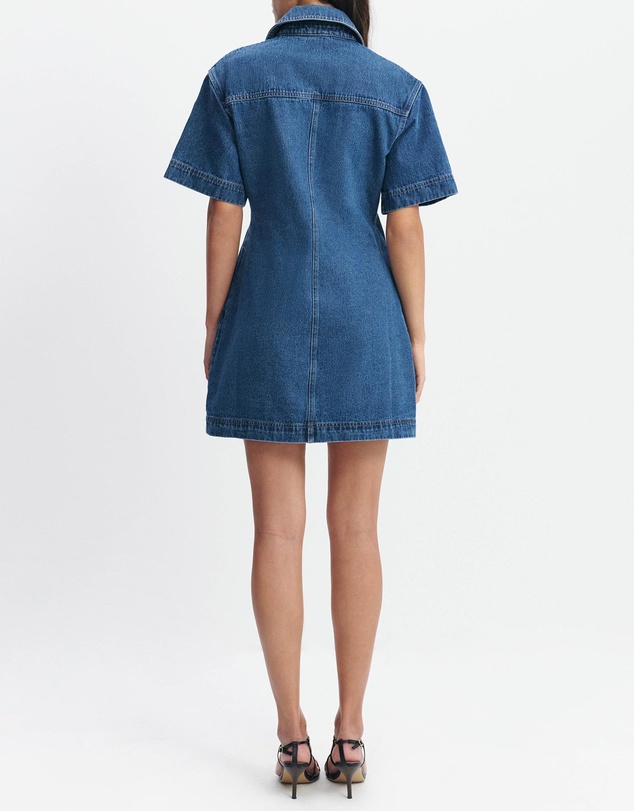 Aje Studio - Kendall Denim Wrap Mini Dress