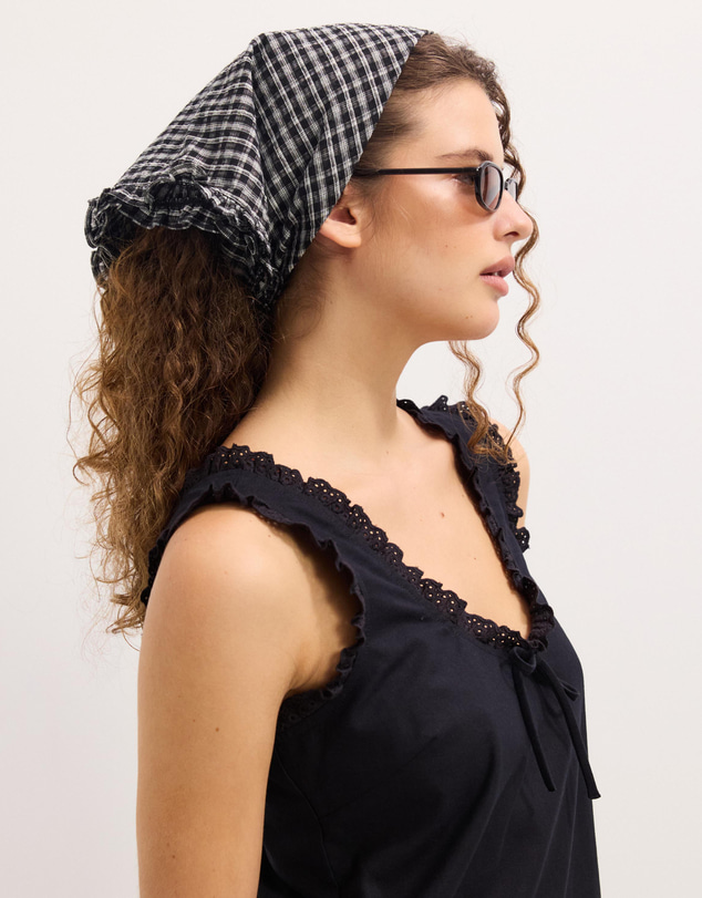The Fated - Montant Gingham Head Scarf