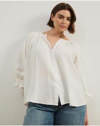 Atmos&Here Curvy - Rosalind Cotton Blouse