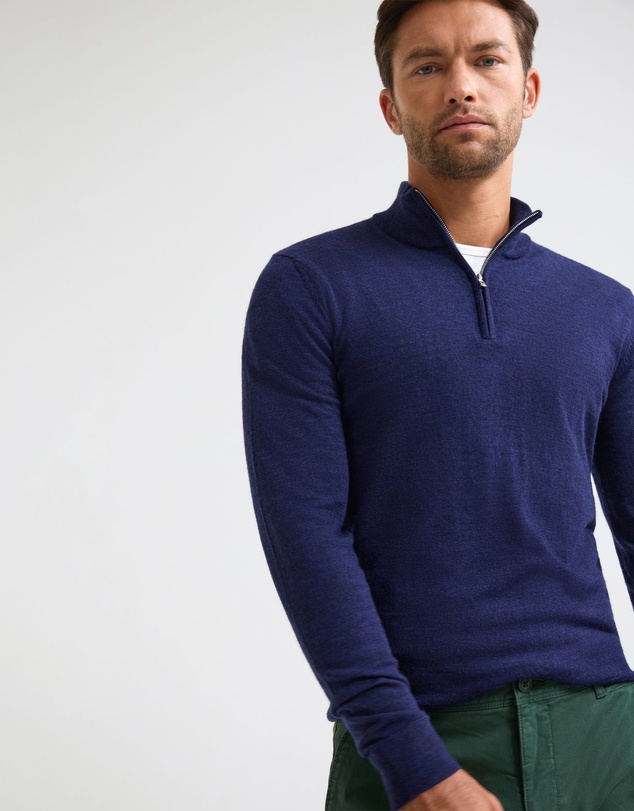 Oxford - Merino Zip-Neck Wool Pullover