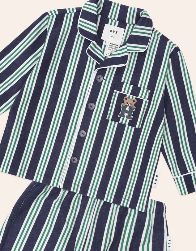 Huxbaby - Classic Stripe Flannel PJ Set - Kids