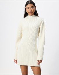 & Other Stories - Rib-Knit Mock-Neck Mini Dress