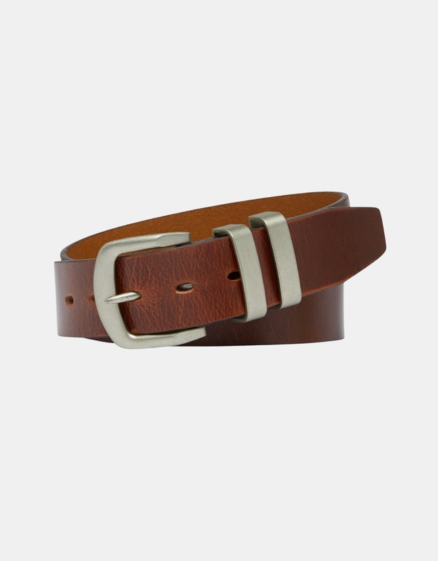 Buckle - Brumby. Australian Made Full Grain Natural Leather Belt. 38mm width.