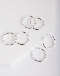 Lovisa - Silver Mini Faux Body Jewellery Rings
