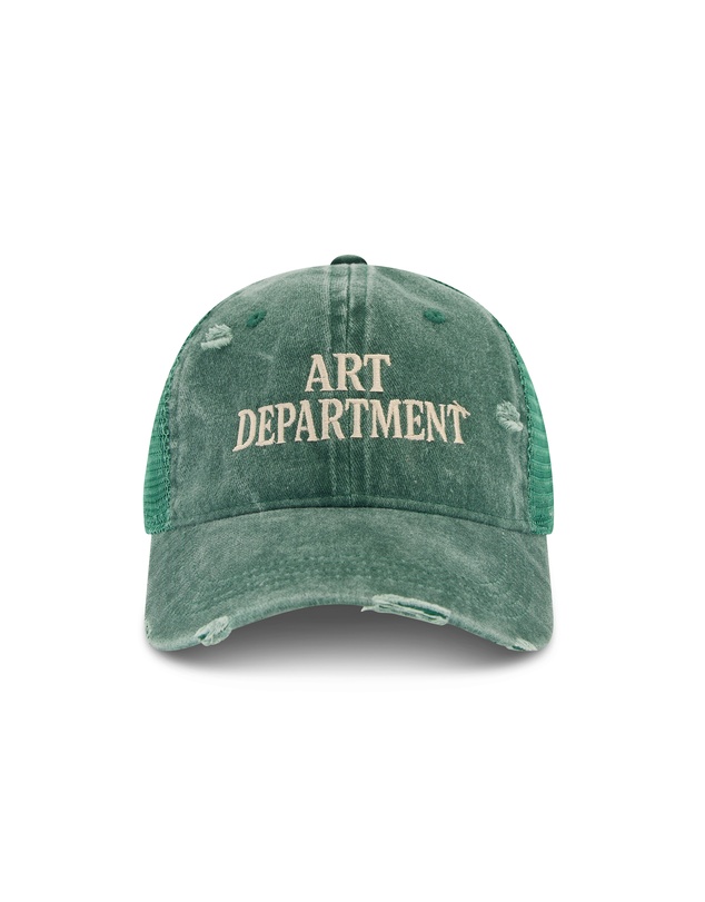THE TALES - Destroyed Art Department Green Trucker Cap