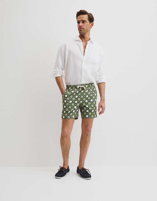 Country Road - Recycled Polyester Tile Print Swim Short