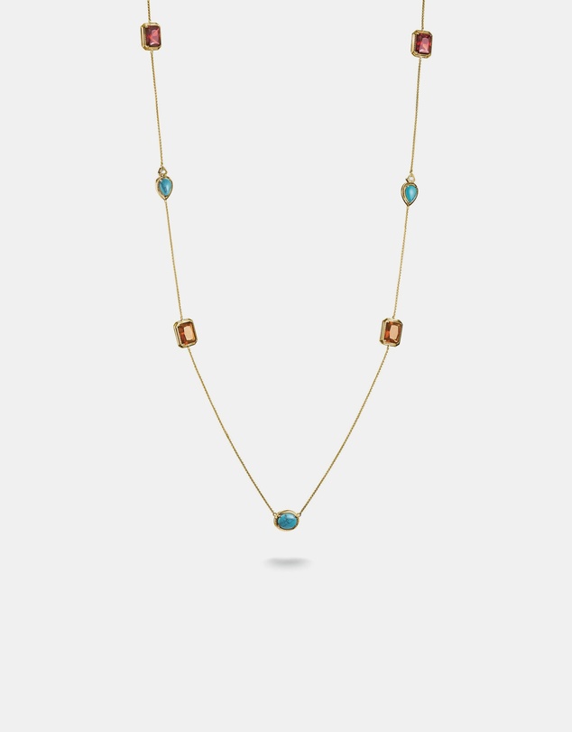 THOMAS SABO - THOMAS SABO Y Necklace with Multi-coloured Stones