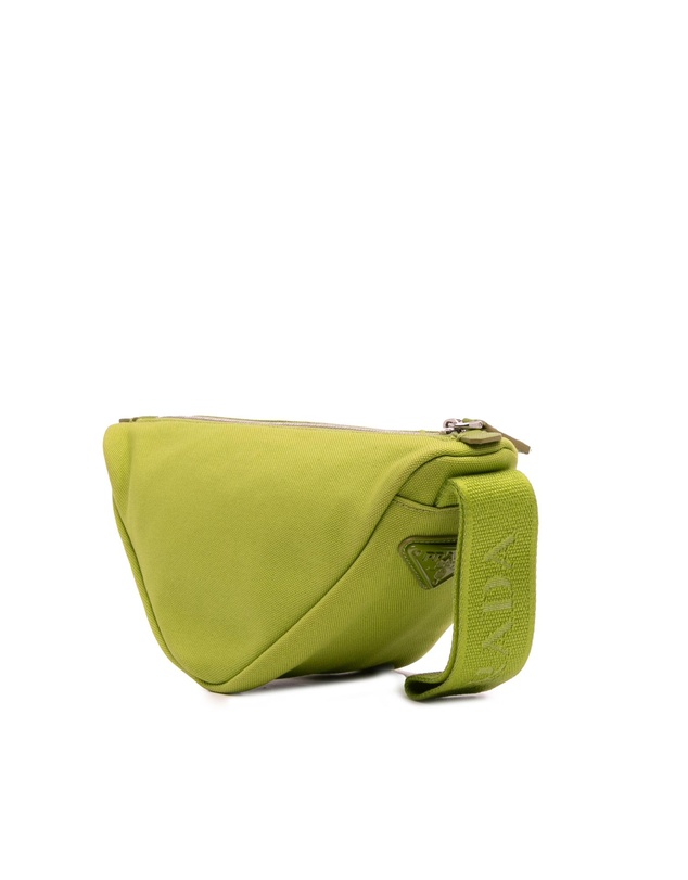 Pre-Loved by Azura Reborn - Pre-Loved Canvas Canapa Triangle Logo Wristlet Clutch