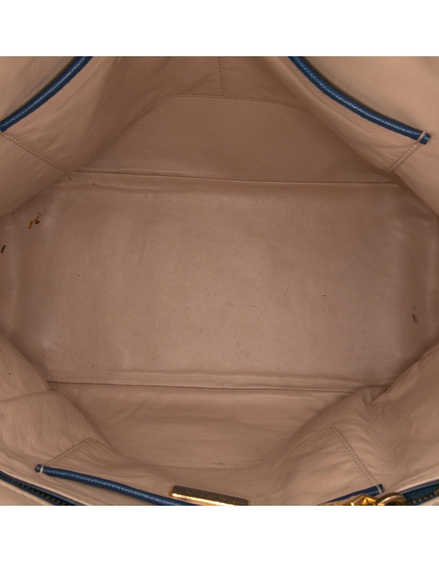 Pre-Loved by Azura Reborn - Pre-Loved Bicolor Saffiano Lux Promenade Dome Handbag