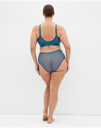 City Chic - Plus size Ingrid Contour Longline Bra - teal