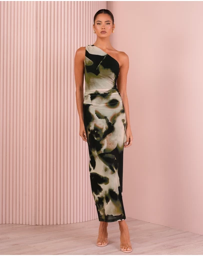 Azzurielle - Olwin One Shoulder Maxi Dress