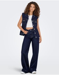 ONLY - Linea High Waisted Wide Leg Jeans