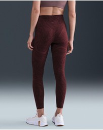 Nike - Zenvy Gentle-Support High-Waisted 7/8 Printed Leggings