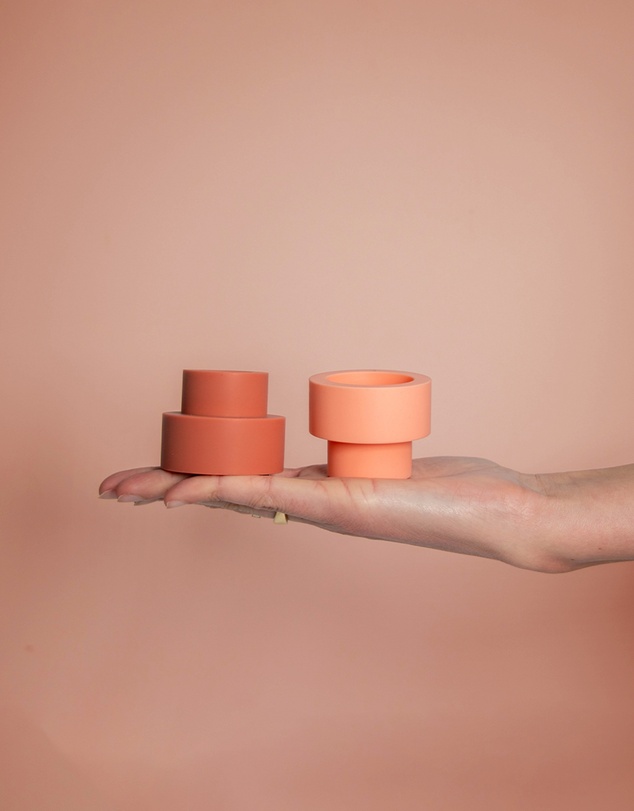 porter green - flipp sml silicone unbreakable candle holder set