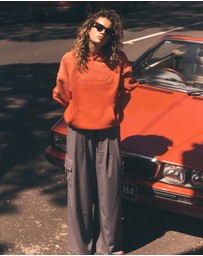 ENA PELLY - Washed Debossed Hoodie