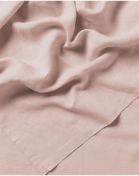 Aura Home - Evie Stonewash Organic Cotton Sheet Set in Blush Pink