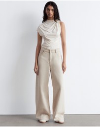 & Other Stories - Ruche Gold-Buckle Top