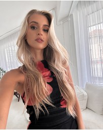 Esther & Co - Balayage Dress - Black Floral