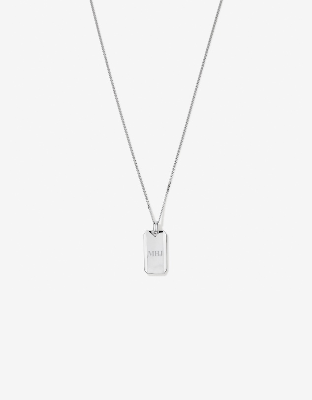 Michael Hill - Dog Tag with Diamonds in Sterling Silver
