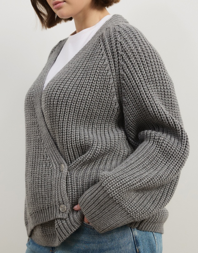 Atmos&Here Curvy - Reese Chunky Knit Wrap Cardigan