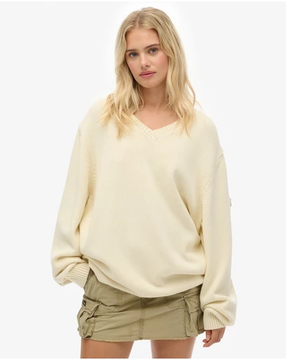 Superdry - Oversized V Neck Jumper