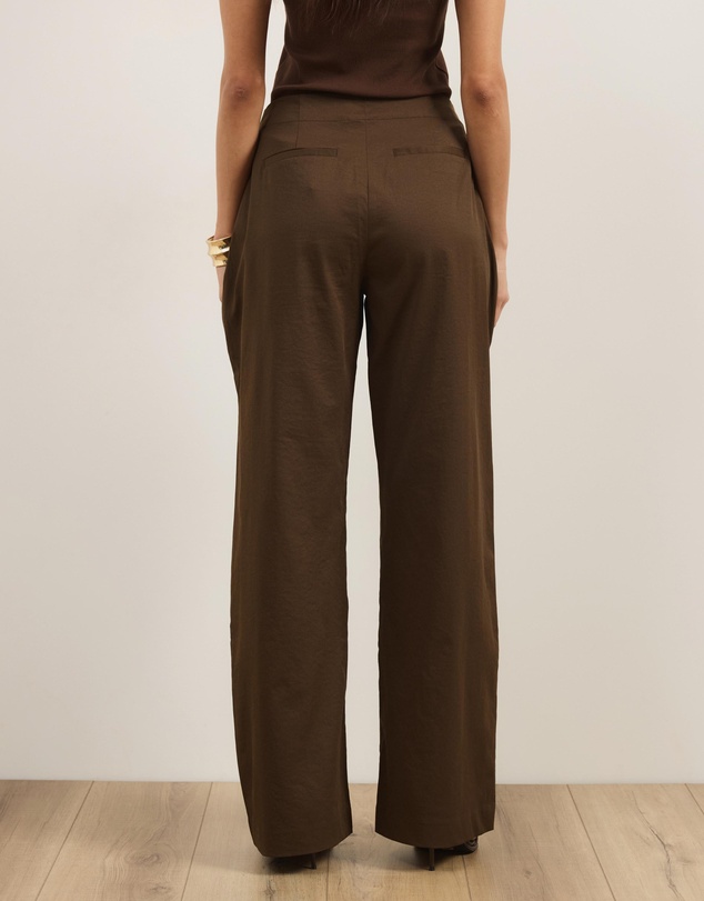 Atmos&Here - Olivia Pleated Wide Leg Tailored Pants