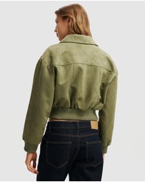 Cotton On - Sophia Faux Suede Bomber Jacket